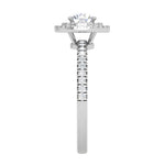 Load image into Gallery viewer, 50-Pointer Double Halo Diamond Shank Platinum Solitaire Ring JL PT RH RD 220
