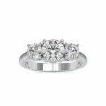 Load image into Gallery viewer, 70-Pointer Solitaire Platinum Diamond Accent Engagement Ring JL PT 0058-B   Jewelove.US
