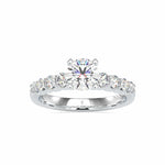 Load image into Gallery viewer, 70-Pointer Solitaire Platinum Diamond Shank Engagement Ring JL PT 0119-B
