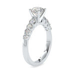 Load image into Gallery viewer, 70-Pointer Solitaire Platinum Diamond Shank Engagement Ring JL PT 0119-B
