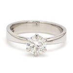 Load image into Gallery viewer, 70-Pointer 6 Prong Tapered Platinum Solitaire Ring JL PT 17
