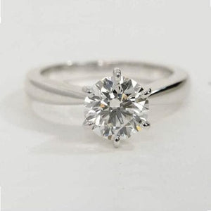 70-Pointer 6 Prong Tapered Platinum Solitaire Ring JL PT 17