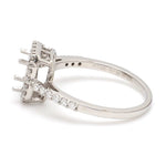 Load image into Gallery viewer, 70-Pointer Emerald Cut Solitaire Ring in Platinum Halo Setting JL PT 469-A
