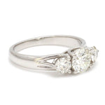 Load image into Gallery viewer, 70-Pointer Solitaire Diamond Accents Platinum Engagement Ring JL PT R3 RD 120
