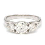 Load image into Gallery viewer, 70-Pointer Solitaire Diamond Accents Platinum Engagement Ring JL PT R3 RD 120
