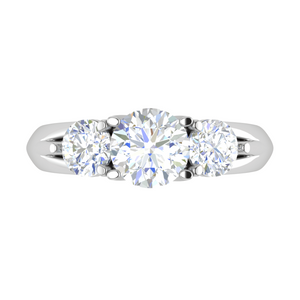 90-Pointer Solitaire Platinum Diamond Ring JL PT R3 RD 120-B