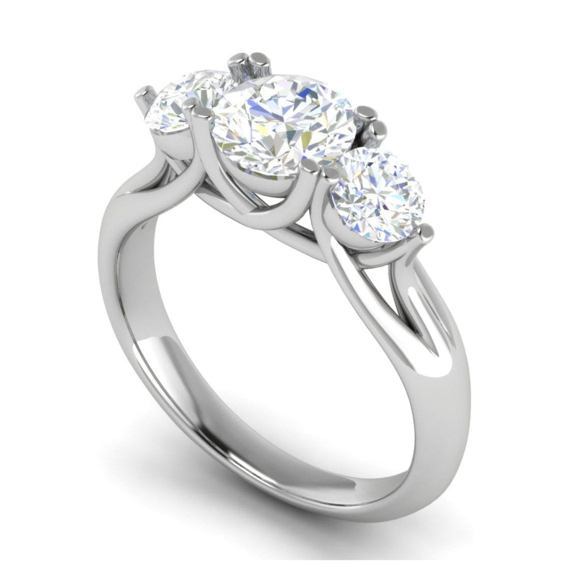 90-Pointer Solitaire Platinum Diamond Ring JL PT R3 RD 120-B