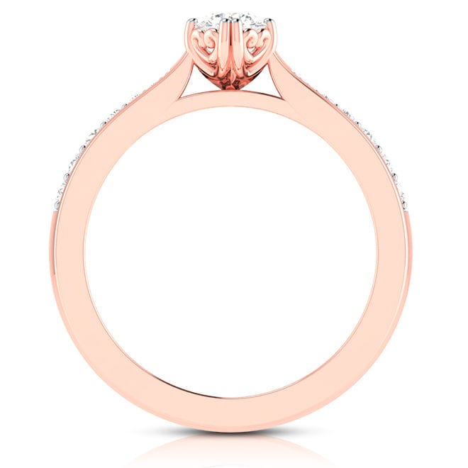 1-Carat 18K Rose Gold Solitaire Ring JL AU G 107R-C   Jewelove.US