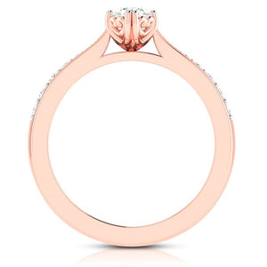 1-Carat Lab Grown Solitaire 18K Rose Gold Ring JL AU LG G-107R-C   Jewelove.US