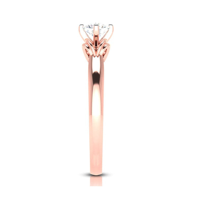 1-Carat Lab Grown Solitaire 18K Rose Gold Ring JL AU LG G-114R-C   Jewelove.US