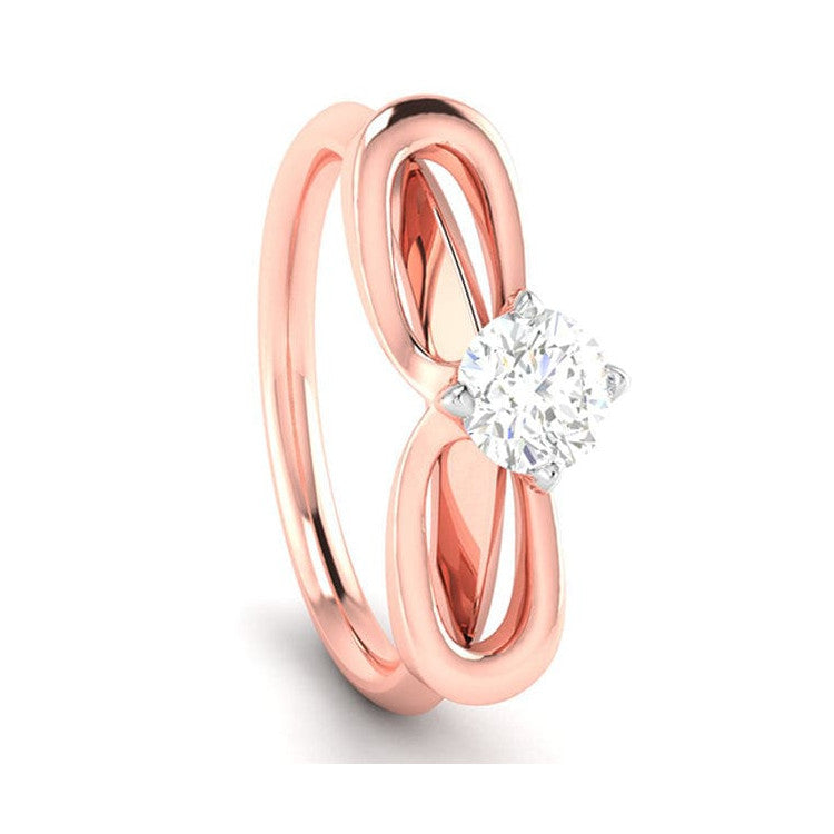 1-Carat Lab Grown Solitaire 18K Rose Gold Ring JL AU LG G-112R-C   Jewelove.US