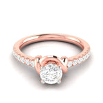 Load image into Gallery viewer, 50-Pointer Lab Grown Solitaire Diamond Accents 18K Rose Gold Ring JL AU LG G-113R-A   Jewelove.US
