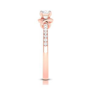 50-Pointer Lab Grown Solitaire Diamond Accents 18K Rose Gold Ring JL AU LG G-113R-A   Jewelove.US