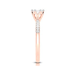 Load image into Gallery viewer, 50-Pointer Lab Grown Solitaire Diamond Shank Rose Gold Ring JL AU LG G 105R-A
