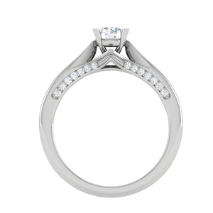 30-Pointer Solitaire Diamond Split Shank Platinum Ring JL PT RP RD 118