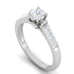 Load image into Gallery viewer, 70-Pointer Solitaire Diamond Split Shank Platinum Ring JL PT WB5582E-B
