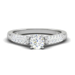 Load image into Gallery viewer, 1-Carat Solitaire Diamond Split Shank Platinum Ring JL PT WB5582E-C
