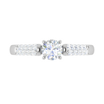 Load image into Gallery viewer, 2-Carat Lab Grown Solitaire Diamond Split Shank Platinum Ring JL PT LG G WB5582E-D
