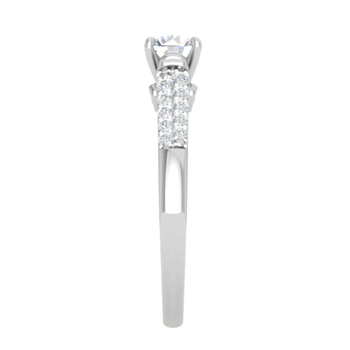 70-Pointer Solitaire Diamond Split Shank Platinum Ring JL PT WB5582E-B