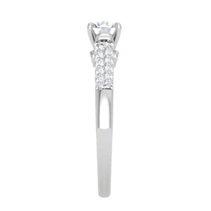 1-Carat Solitaire Diamond Split Shank Platinum Ring JL PT WB5582E-C