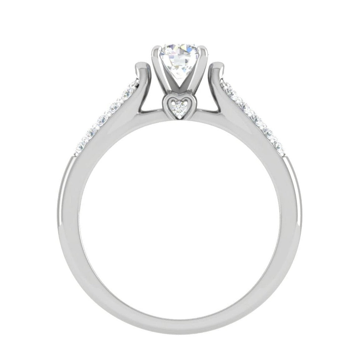 70-Pointer Solitaire Diamond Split Shank Platinum Ring JL PT WB5582E-B