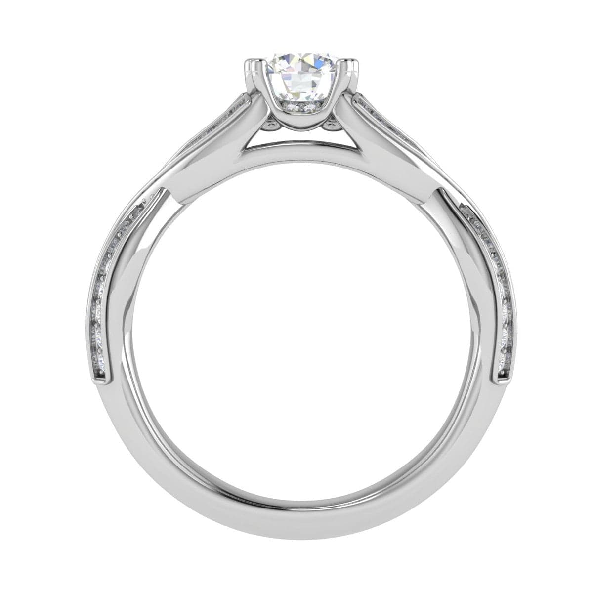 30-Solitaire Diamond Twisted Shank Platinum Ring JL PT RP RD 148