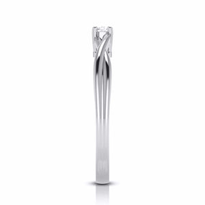 10-Pointer Platinum Solitaire Ring - Shank with a Twist JL PT G-115