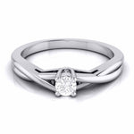 Load image into Gallery viewer, 10-Pointer Platinum Solitaire Ring - Shank with a Twist JL PT G-115
