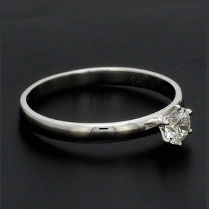 15 Pointer Classic 6 Prong Platinum Ring SKU 0012-A