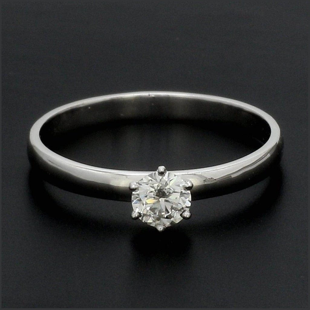 15 Pointer Classic 6 Prong Platinum Ring SKU 0012-A