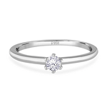 Load image into Gallery viewer, 15 Pointer Classic 6 Prong Platinum Ring SKU 0012-A
