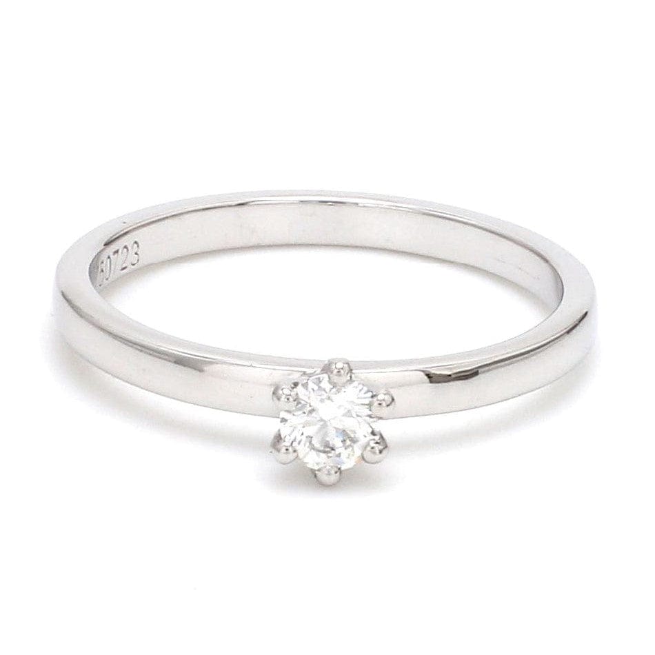 15 Pointer Classic 6 Prong Platinum Ring SKU 0012-A