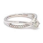 Load image into Gallery viewer, 15-Pointer Platinum Solitaire Ring with a Twist JL PT 675
