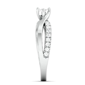 15-Pointer Platinum Solitaire Ring with a Twist JL PT 675