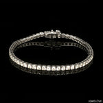 Load image into Gallery viewer, 7 Pointer Single Line Platinum Tennis Bracelet with Diamonds JL PTB 646
