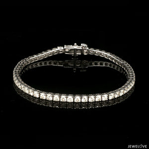 7 Pointer Single Line Platinum Tennis Bracelet with Diamonds JL PTB 646