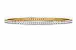 Load image into Gallery viewer, 18K Gold with Diamonds Single Line Eternity Bangle JL AU B 101
