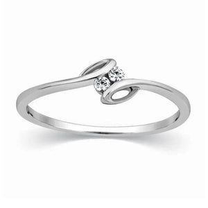 2 Diamond Platinum Ring for Girls JL PT 301