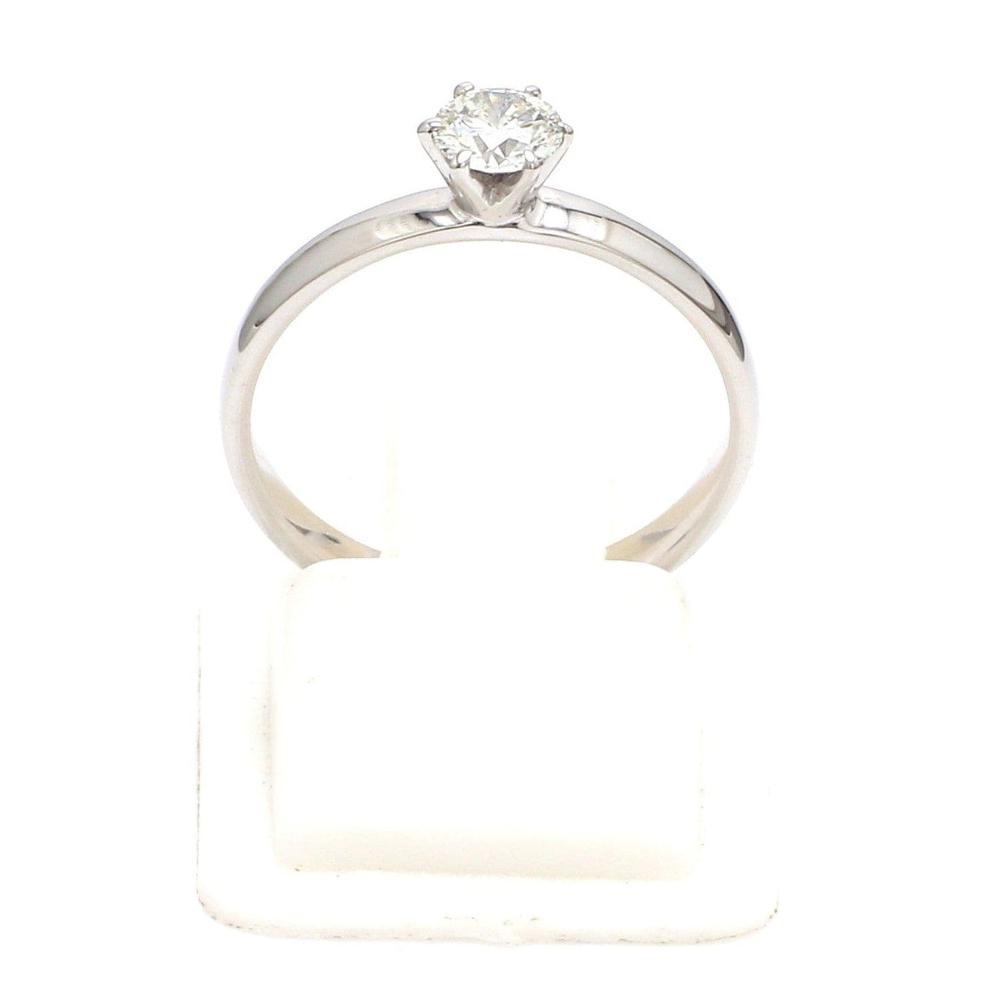 20-Pointer Classic 6 Prong Solitaire Ring made in Platinum SKU 0012-A