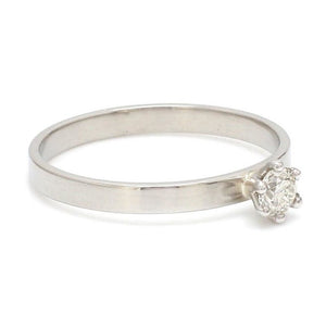 20-Pointer Classic 6 Prong Solitaire Ring made in Platinum SKU 0012-A