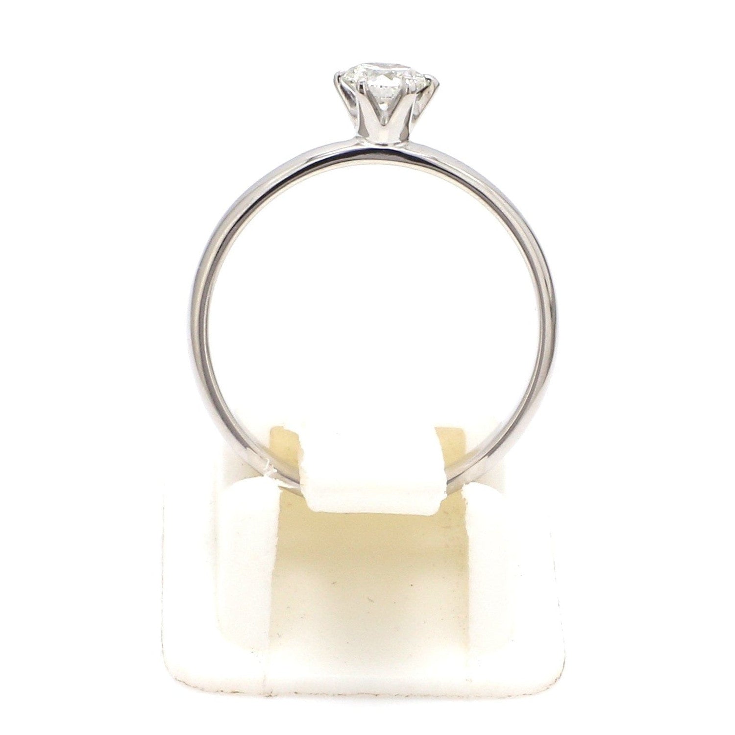 20-Pointer Classic 6 Prong Solitaire Ring made in Platinum SKU 0012-A