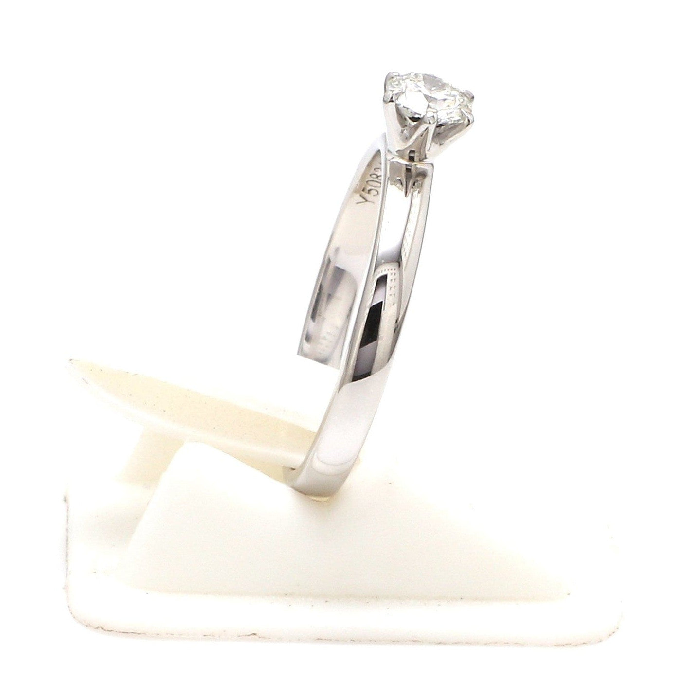 20-Pointer Classic 6 Prong Solitaire Ring made in Platinum SKU 0012-A