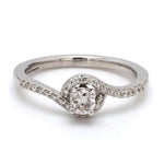 Load image into Gallery viewer, 20-Pointer Designer Curvy Solitaire Platinum Ring for Women JL PT 332
