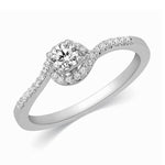 Load image into Gallery viewer, 20-Pointer Designer Curvy Solitaire Platinum Ring for Women JL PT 332
