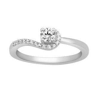 20-Pointer Designer Curvy Solitaire Platinum Ring for Women JL PT 576