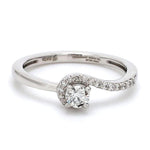 Load image into Gallery viewer, 20-Pointer Designer Curvy Solitaire Platinum Ring for Women JL PT 576
