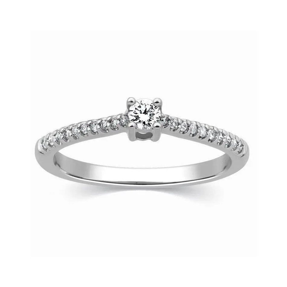 20 Pointer Platinum Solitaire Ring for Women JL PT 307