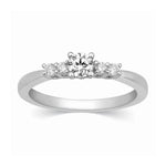 Load image into Gallery viewer, 20 Pointer Solitaire Platinum Ring with Diamond Accents for Women JL PT 323
