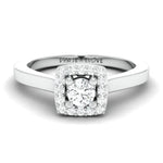 Load image into Gallery viewer, 20-Pointer Square Halo Diamond Platinum Engagement Ring JL PT 325
