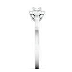 Load image into Gallery viewer, 20-Pointer Square Halo Diamond Platinum Engagement Ring JL PT 325
